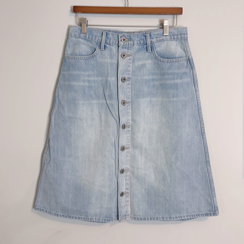 Lucky brand light blue denim Jean skirt